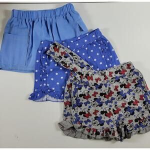 Disney Junior Minnie RMLA Girl's Shorts & Headband 3 Pair Size 5 NEW Casual